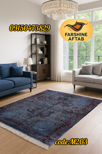 فرشینه سنتی فرشینه آفتاب کد M203مخمل شانل