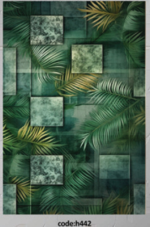 فرشینه فانتزی فرشینه آفتاب کد H442مخمل شانل