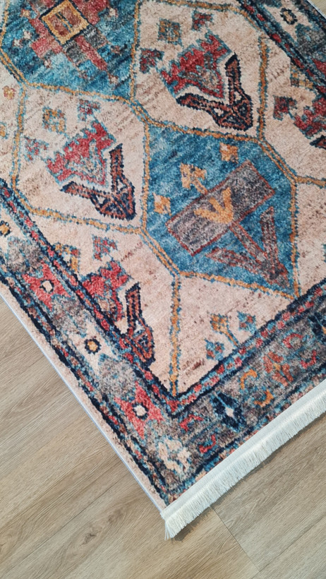قیمت مناسب فرشینه سنتی فرشینه آفتاب کد M187مخمل شانل
