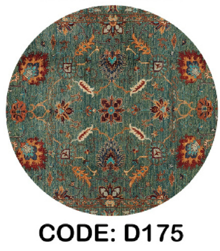 خریدفرشینه گرد فرشینه آفتاب کدD175مخمل شانل ترک استپدار