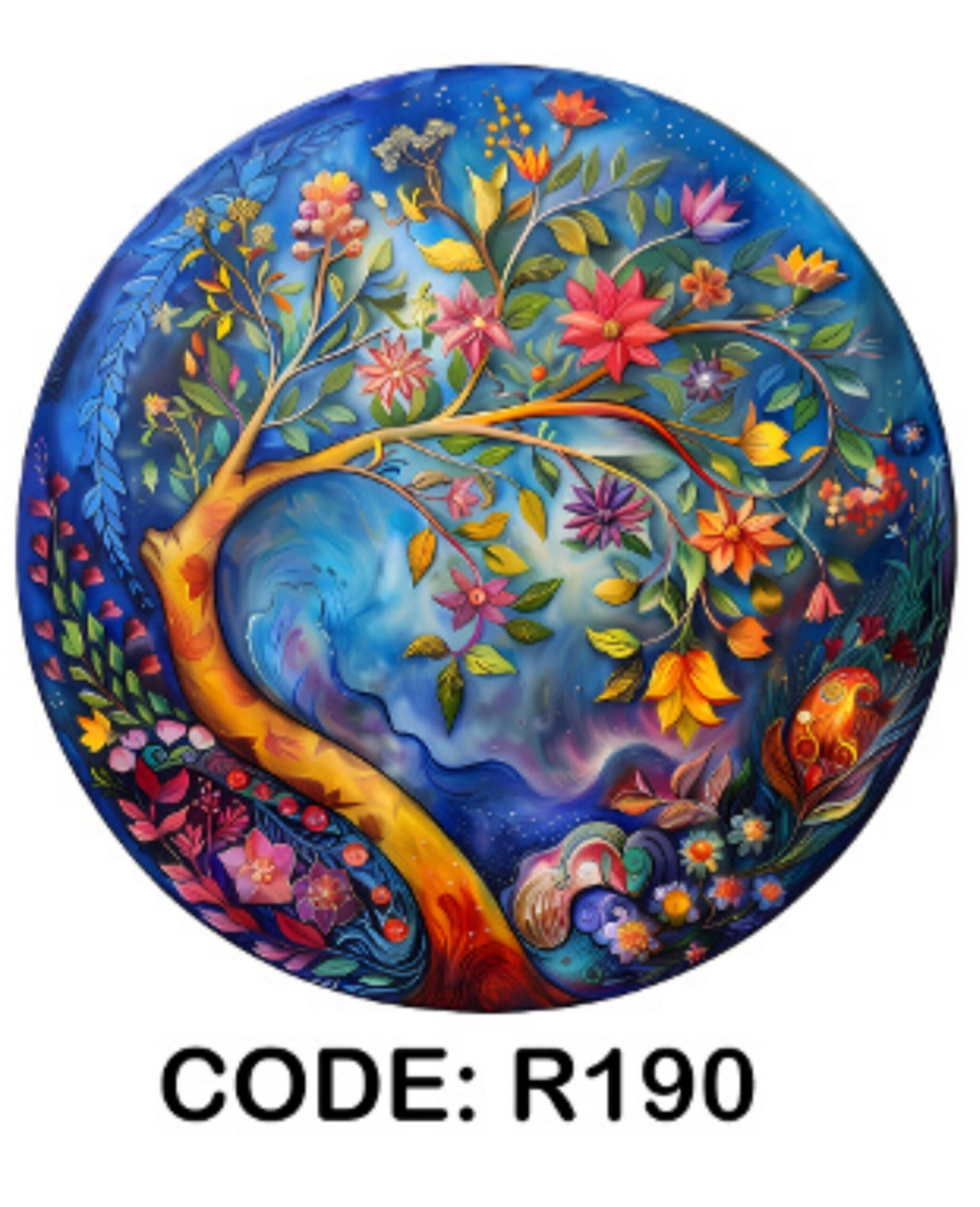 خرید ارزان فرشینه گرد فرشینه آفتاب کدD190مخمل شانل ترک استپدار