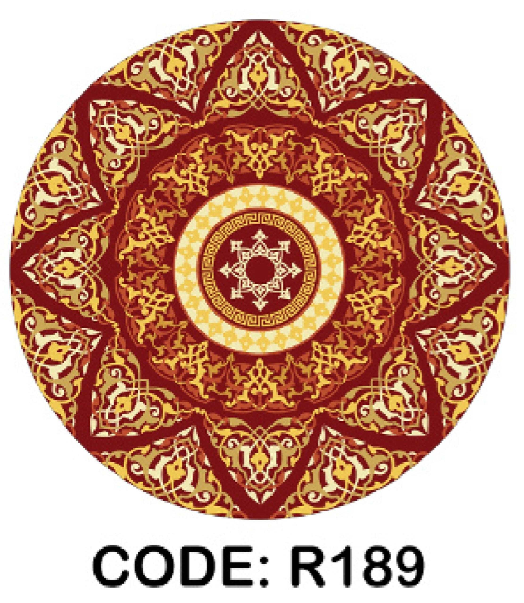 فرشینه گرد فرشینه آفتاب کدD189مخمل شانل ترک استپدار