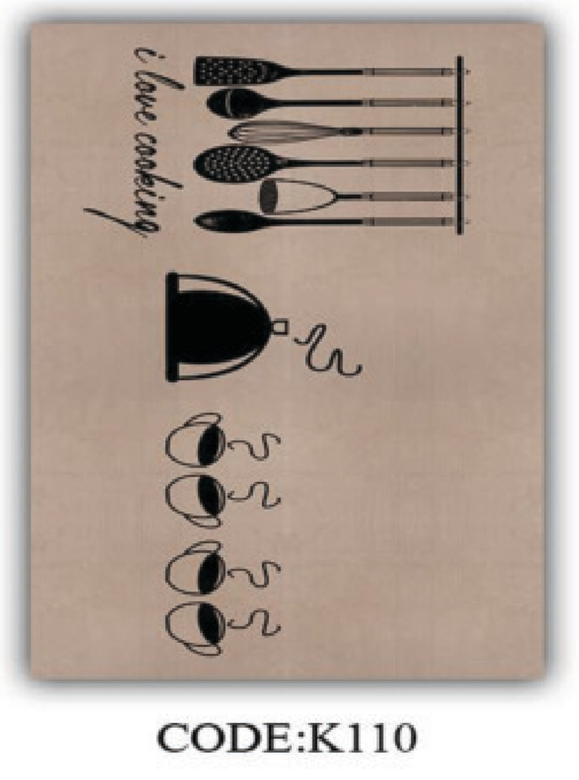 خرید ارزان فرشینه آشپزخانه فرشینه آفتاب کدK110مخمل شانل ترک استپدار