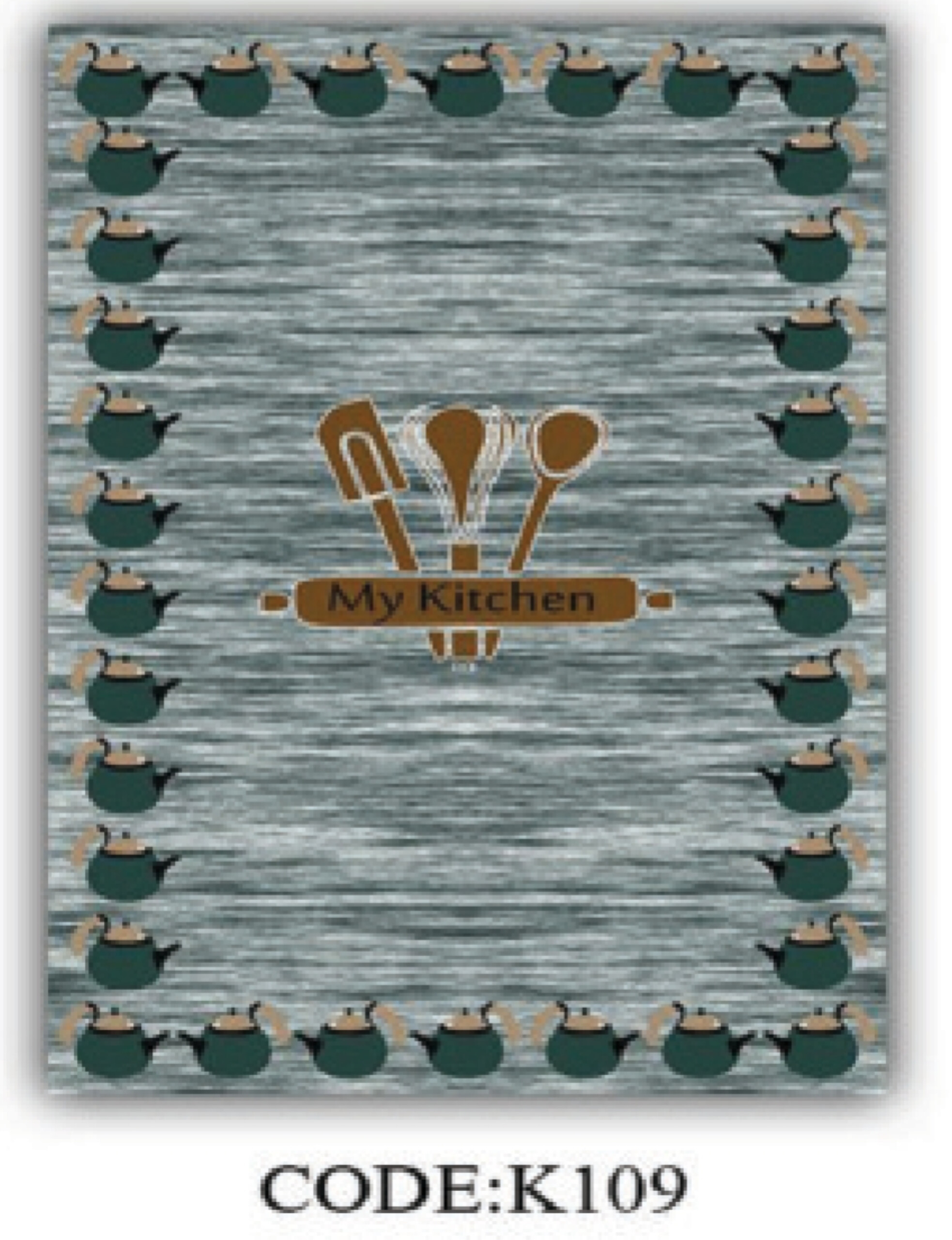 خرید ارزان فرشینه آشپزخانه فرشینه آفتاب کدK109مخمل شانل ترک استپدار