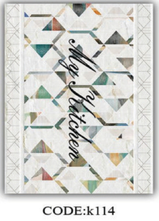 خرید ارزان فرشینه آشپزخانه فرشینه آفتاب کدK114مخمل شانل ترک استپدار