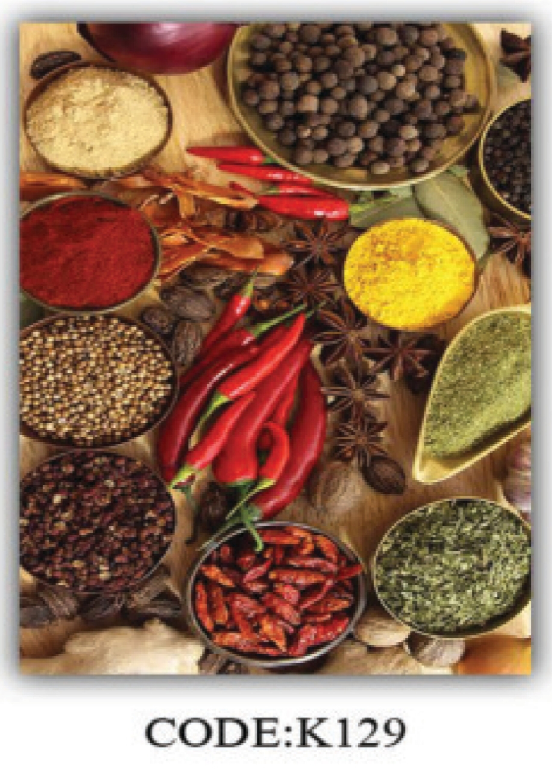 خرید ارزان فرشینه آشپزخانه فرشینه آفتاب کدK129مخمل شانل ترک استپدار