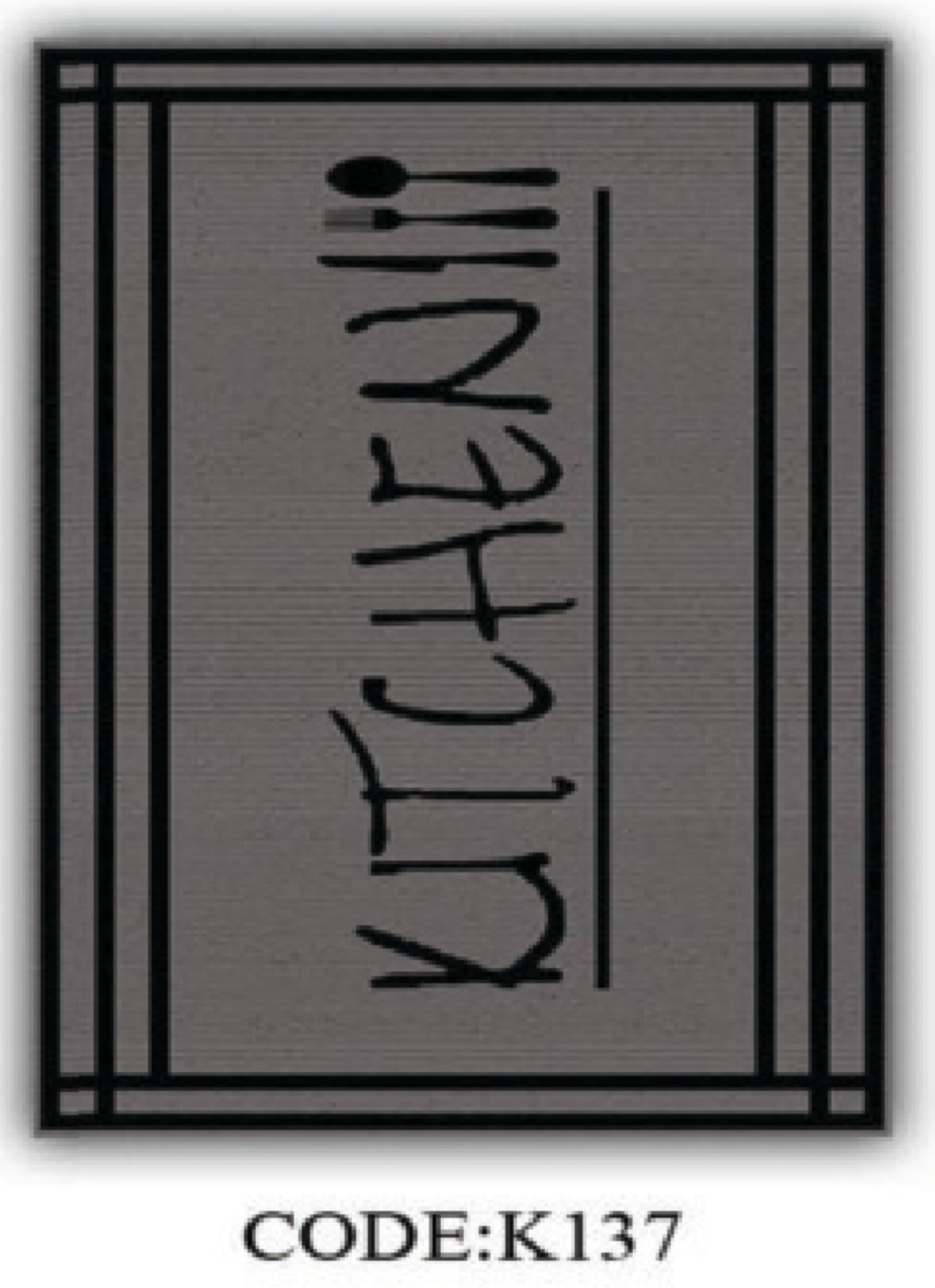 خرید ارزان فرشینه آشپزخانه فرشینه آفتاب کدK137مخمل شانل ترک استپدار