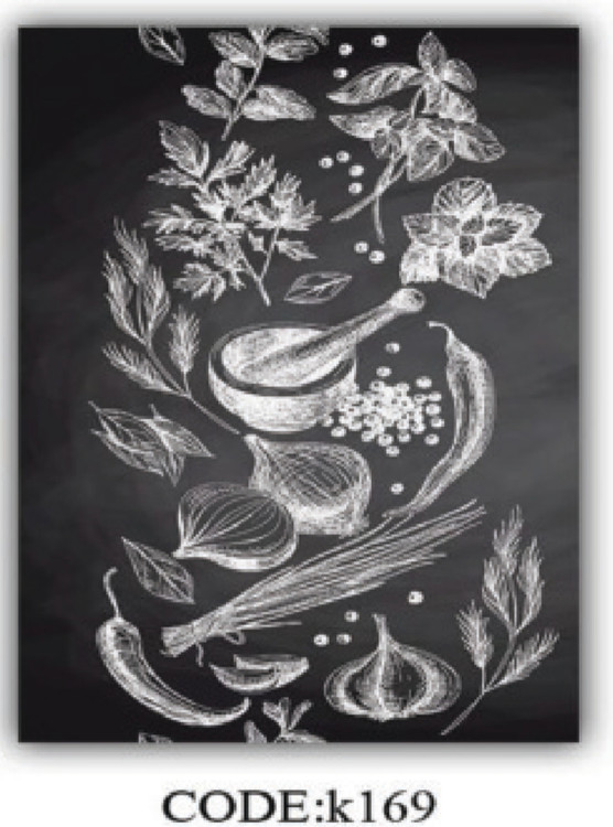 فرشینه آشپزخانه فرشینه آفتاب کدK169مخمل شانل ترک استپدار