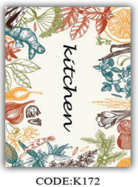 خرید ارزان فرشینه آشپزخانه فرشینه آفتاب کدK172مخمل شانل ترک استپدار