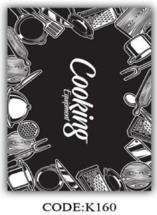 خرید ارزان فرشینه آشپزخانه فرشینه آفتاب کدK160مخمل شانل ترک استپدار