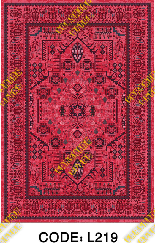 فرشینه لاکی فرشینه آفتاب کد L219مخمل شانل ترک استپدار