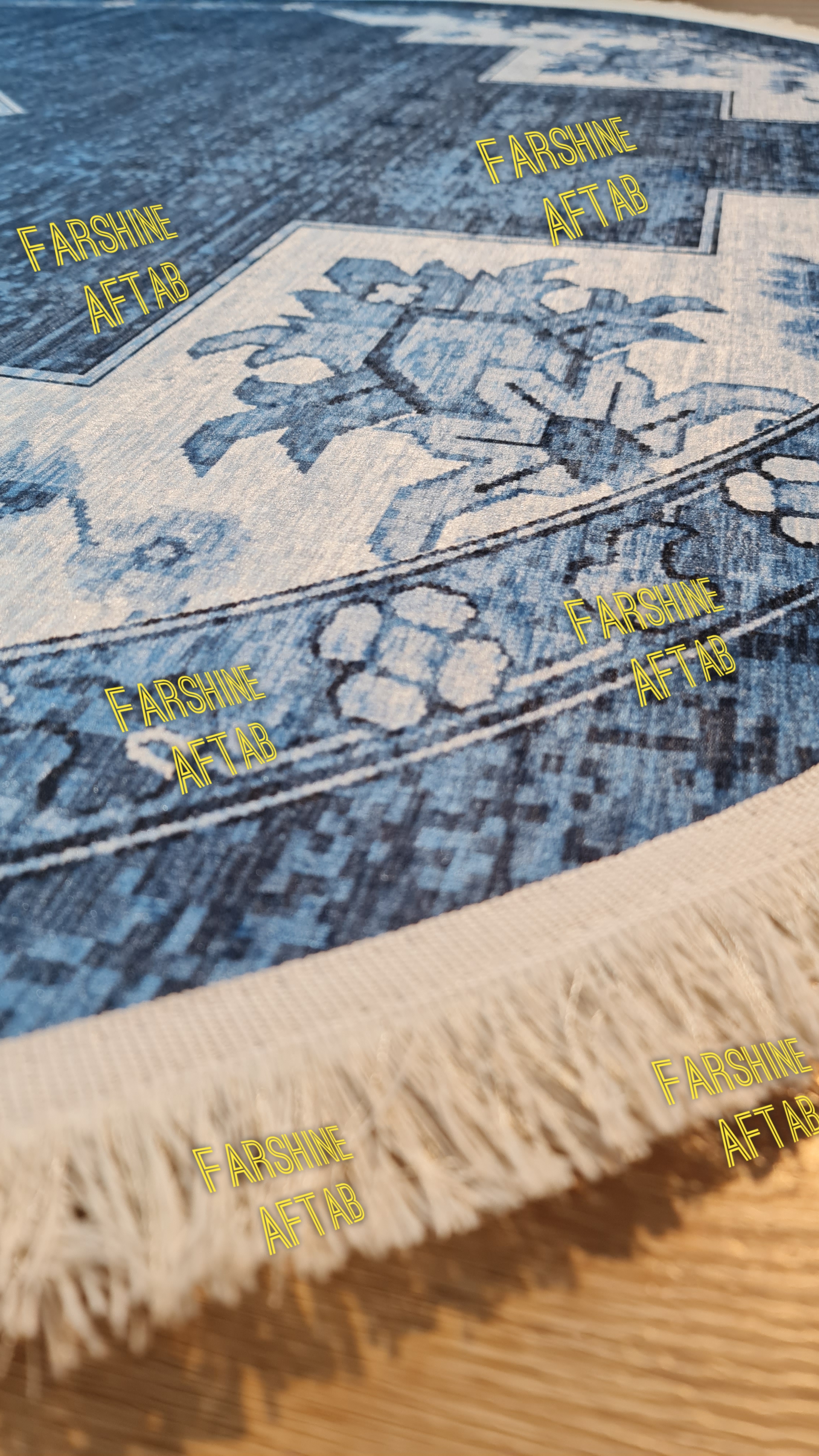 قیمت عالی فرشینه بیضی فرشینه آفتاب کدB41مخمل شانل ترک استپدار