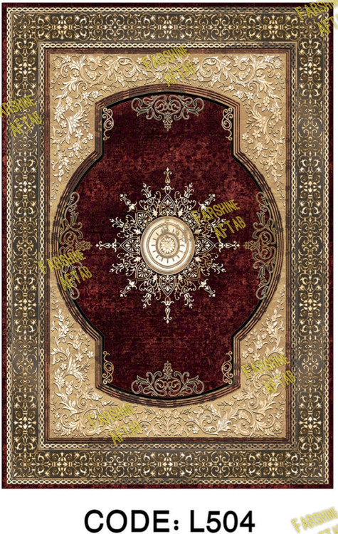 خرید ارزان فرشینه لاکی فرشینه آفتاب کد L504مخمل شانل ترک استپدار