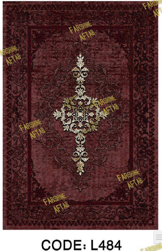 خرید ارزان فرشینه لاکی فرشینه آفتاب کد L484مخمل شانل ترک استپدار