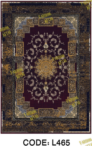 خرید ارزان فرشینه لاکی فرشینه آفتاب کد L465مخمل شانل ترک استپدار