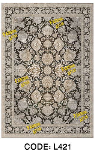 خرید ارزان فرشینه افشان فرشینه آفتاب کد L421مخمل شانل ترک استپدار