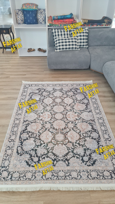خرید بصرفه فرشینه افشان فرشینه آفتاب کد L421مخمل شانل ترک استپدار
