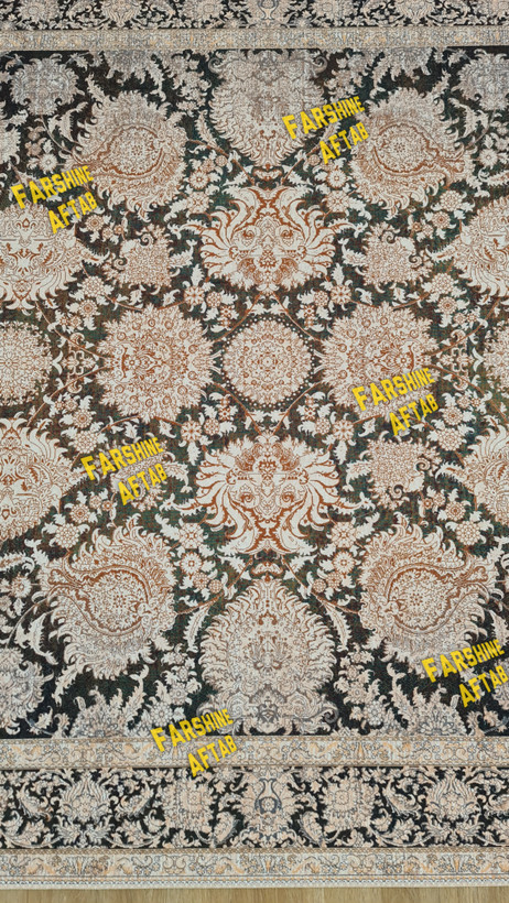 کیفیت عالی فرشینه افشان فرشینه آفتاب کد L421مخمل شانل ترک استپدار