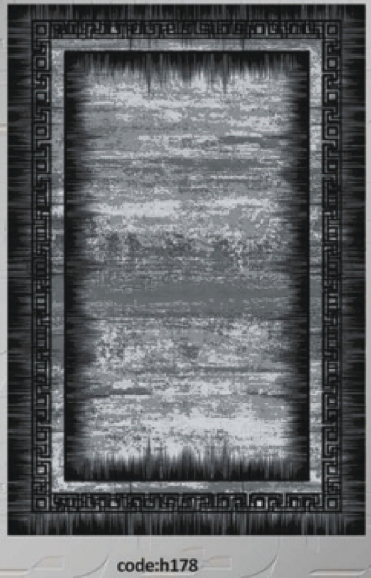 خرید ارزان فرشینه ورساچه فرشینه آفتاب کد H178مخمل شانل ترک استپدار