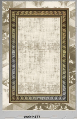 خرید ارزان فرشینه ورساچه فرشینه آفتاب کد H177مخمل شانل ترک استپدار