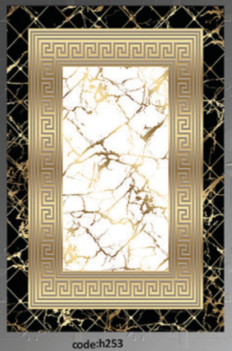 خرید ارزان فرشینه ورساچه فرشینه آفتاب کد H253مخمل شانل ترک استپدار