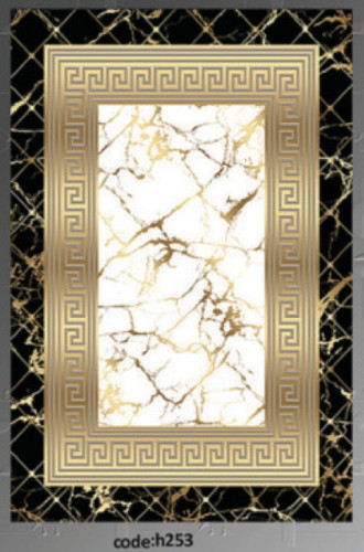 خرید ارزان فرشینه ورساچه فرشینه آفتاب کد H253مخمل شانل ترک استپدار