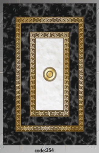 خرید ارزان فرشینه ورساچه فرشینه آفتاب کد H254مخمل شانل ترک استپدار