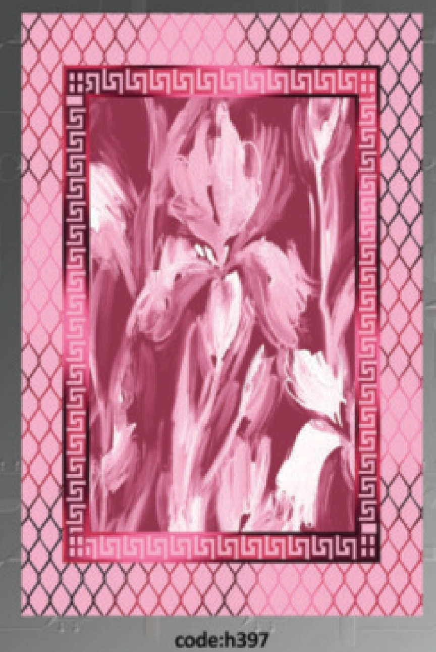 خرید ارزان فرشینه ورساچه فرشینه آفتاب کد H397مخمل شانل ترک استپدار