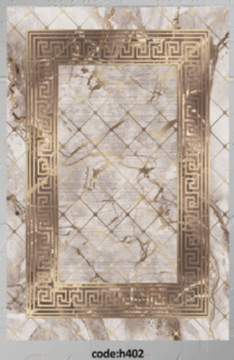 خرید ارزان فرشینه ورساچه فرشینه آفتاب کد H402مخمل شانل ترک استپدار