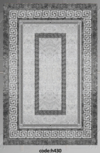 خرید ارزان فرشینه ورساچه فرشینه آفتاب کد H430مخمل شانل ترک استپدار