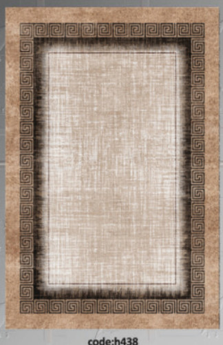 خرید ارزان فرشینه ورساچه فرشینه آفتاب کد H438مخمل شانل ترک استپدار