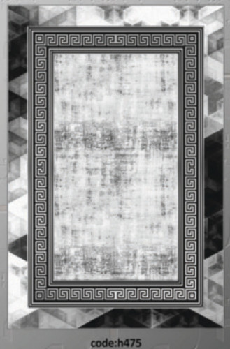 خرید ارزان فرشینه ورساچه فرشینه آفتاب کد H475مخمل شانل ترک استپدار