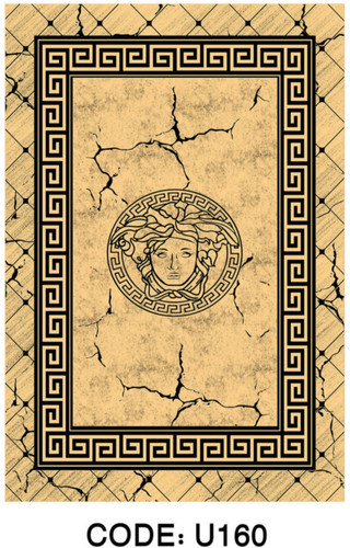 خرید ارزان فرشینه ورساچه فرشینه آفتاب کد U160مخمل شانل ترک استپدار