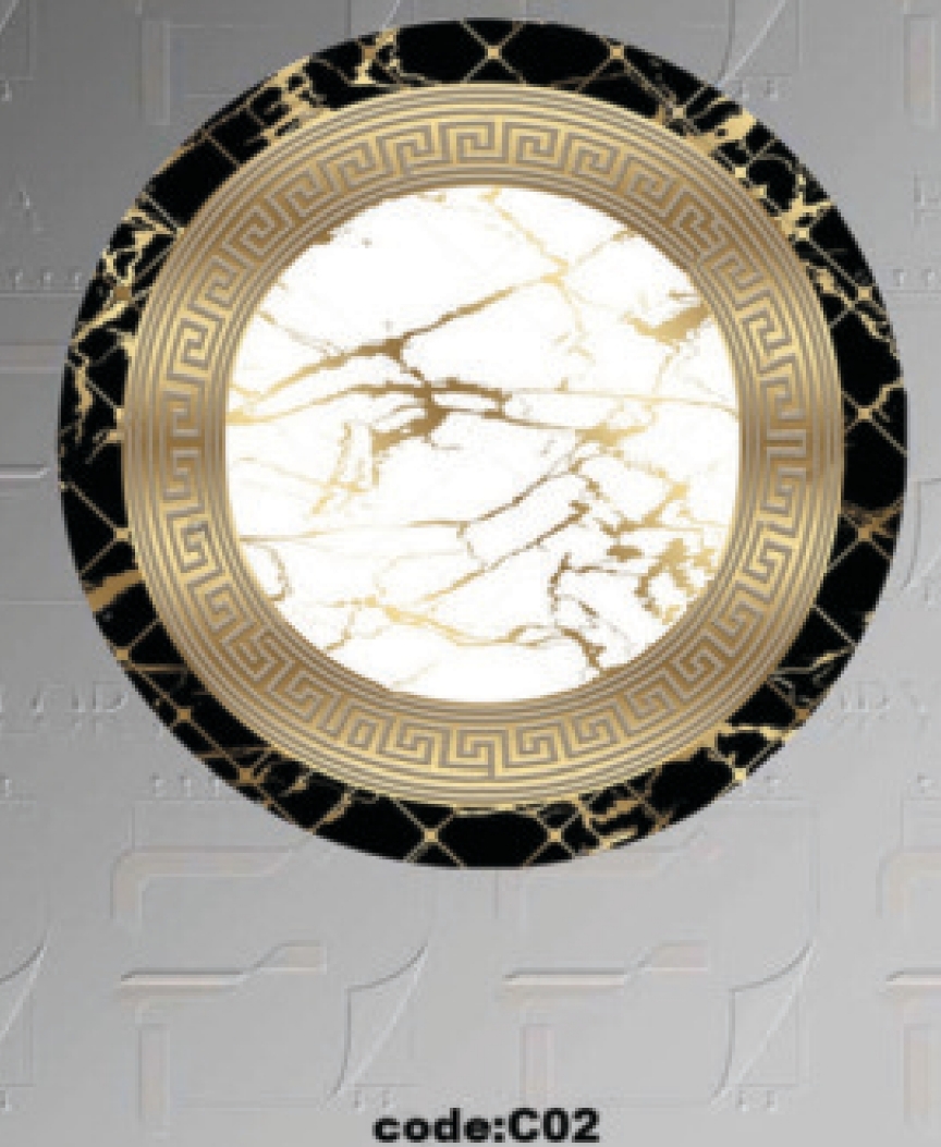 خرید ارزان فرشینه گرد ورساچه فرشینه آفتاب کدC02مخمل شانل ترک استپدار