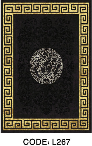 خرید ارزان فرشینه ورساچه فرشینه آفتاب کد L267مخمل شانل ترک استپدار