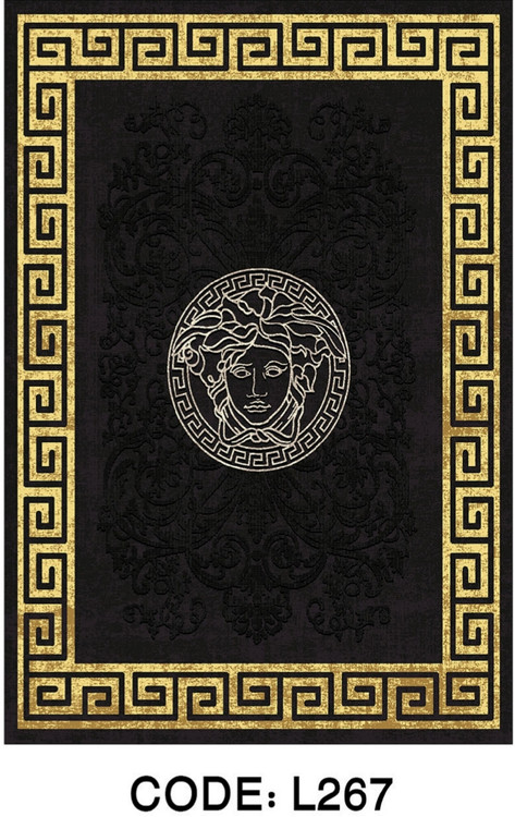 خرید ارزان فرشینه ورساچه فرشینه آفتاب کد L267مخمل شانل ترک استپدار