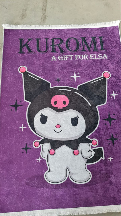 قیمت ارزان فرشینه اتاق کودک فرشینه آفتاب کدU401مخمل شانل ترک استپدار