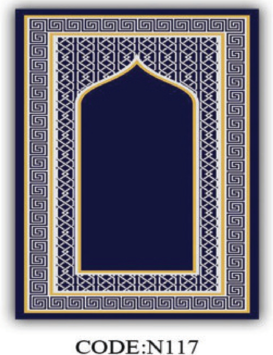 خرید ارزان فرشینه جانمازفرشینه آفتاب کدN117مخمل شانل ترک استپدار