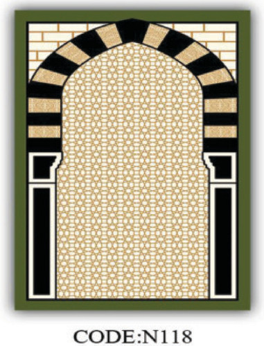 خرید ارزان فرشینه جانمازفرشینه آفتاب کدN118مخمل شانل ترک استپدار