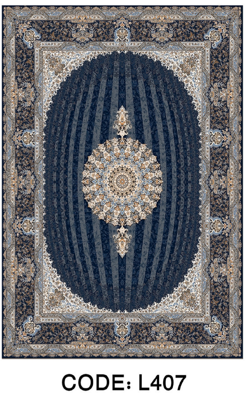 خرید ارزان فرشینه طرح کمند فرشینه آفتاب کد L407مخمل شانل ترک استپدار