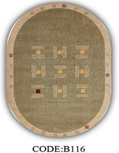 خرید ارزان فرشینه بیضی مینیمال فرشینه آفتاب کدB116مخمل شانل ترک استپدار