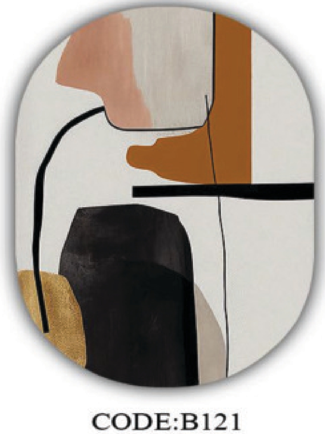 خرید ارزان فرشینه بیضی مینیمال فرشینه آفتاب کدB121مخمل شانل ترک استپدار