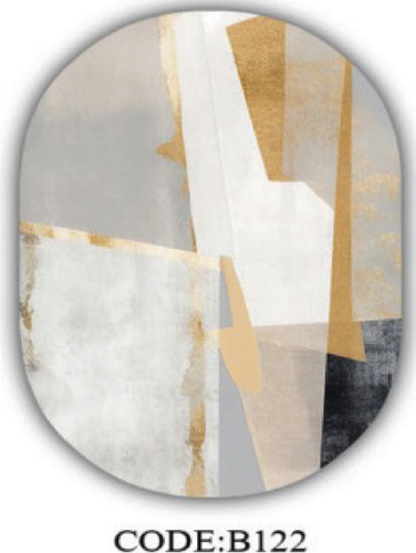 خرید ارزان فرشینه بیضی مینیمال فرشینه آفتاب کدB122مخمل شانل ترک استپدار