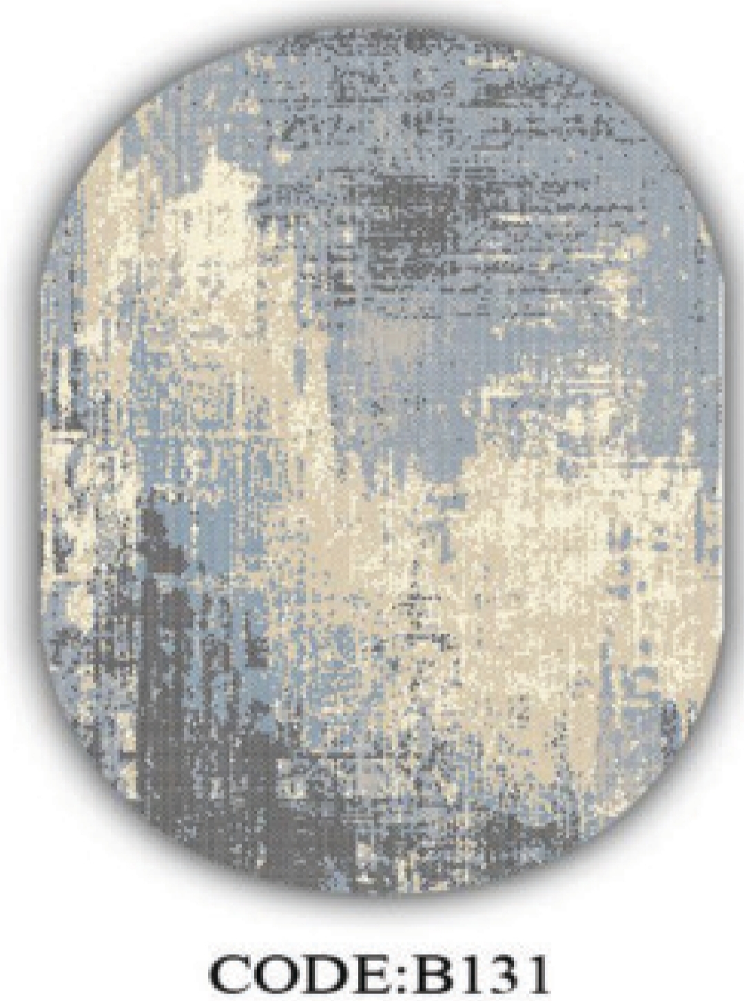 خرید ارزان فرشینه بیضی مینیمال فرشینه آفتاب کدB131مخمل شانل ترک استپدار