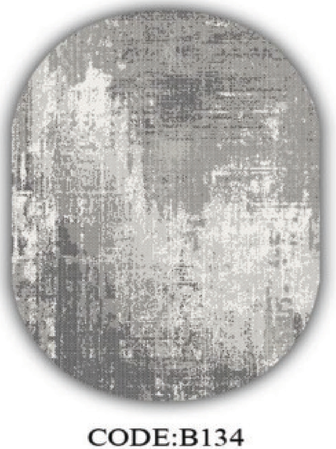 خرید ارزان فرشینه بیضی مینیمال فرشینه آفتاب کدB134مخمل شانل ترک استپدار