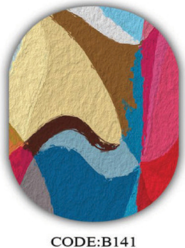 خرید ارزان فرشینه بیضی مینیمال فرشینه آفتاب کدB141مخمل شانل ترک استپدار