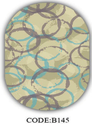 خرید ارزان فرشینه بیضی مینیمال فرشینه آفتاب کدB145مخمل شانل ترک استپدار