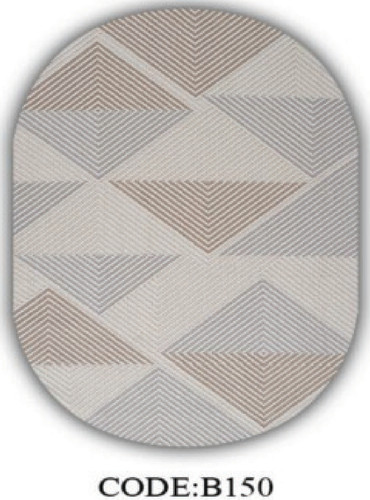 خرید ارزان فرشینه بیضی مینیمال فرشینه آفتاب کدB150مخمل شانل ترک استپدار