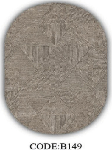 خرید ارزان فرشینه بیضی مینیمال فرشینه آفتاب کدB149مخمل شانل ترک استپدار