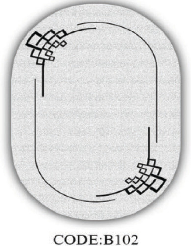 خرید ارزان فرشینه بیضی فرشینه آفتاب کدB102مخمل شانل ترک استپدار